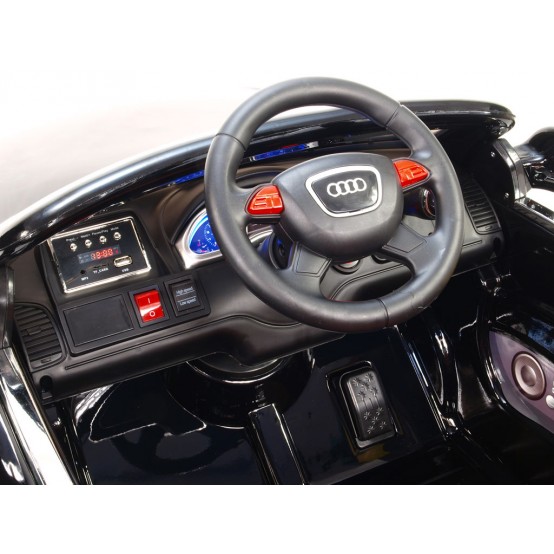 Licenční Audi Q7 s 2.4G dálk. ovládáním, FM rádiem, odpružením náprav, LED světly, ČERNÉ, rozbaleno