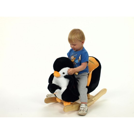 Dětské houpací křesílko Tučňák s maňáskem a zvukovými efekty