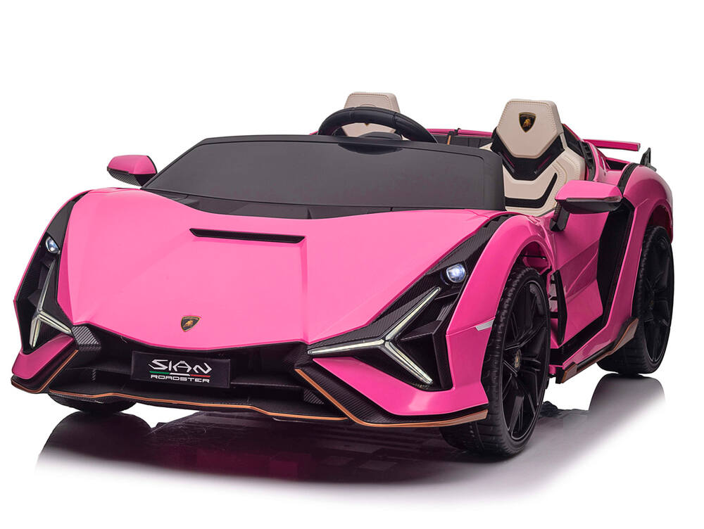 Elektrické autíčko pro dvě děti Lamborghini Sián 4x4 24V/800W, růžové