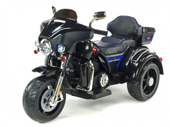 Dvoumístná dětská elektrická motorka Big Chopper, černá