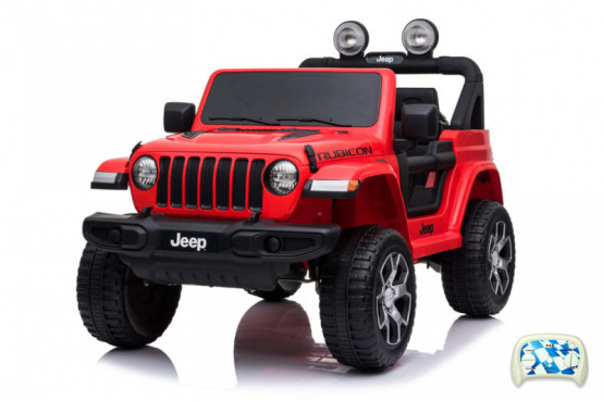 Dvoumístné elektrické autíčko Jeep Wrangler Rubicon 4x4, červené