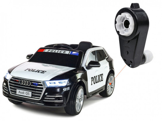 Dětské autíčko Audi Q5 Policejní - náhradní elektrický motor s převodovkou pro pohon kol