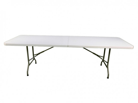 Skládací banketový stůl, 244 cm, půlený
