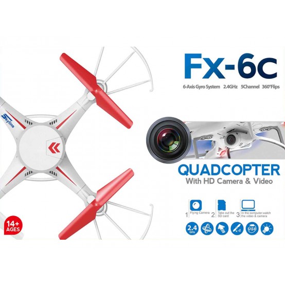 Skyline FX-6c Dron s kamerou, 4GB SD karta