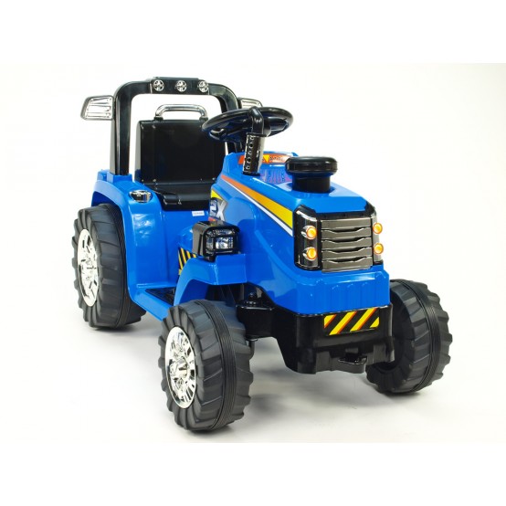 Dětský elektrický traktor ZP1007 s 2.4G dálkovým ovládáním, 12V, MODRÝ