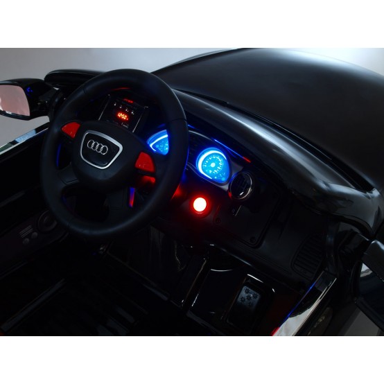 Licenční Audi Q7 s dálkovým ovládáním, FM rádiem, odpružením náprav, LED světly, ČERNÁ
