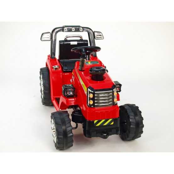 Dětský elektrický traktor ZP1007 s 2.4G dálkovým ovládáním, 12V, ČERVENÝ
