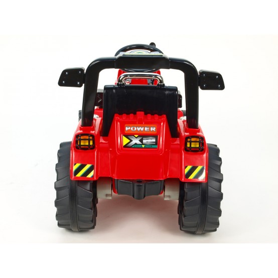 Dětský elektrický traktor ZP1007 s 2.4G dálkovým ovládáním, 12V, ČERVENÝ