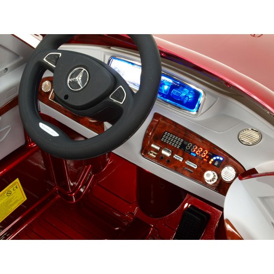 Mercedes-Benz S Class 600 s 2.4G dálkovým ovládáním, luxusní sedačkou a FM rádiem, VÍNOVÝ