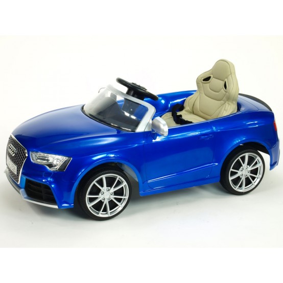 Audi RS5 s 2.4G dálkovým ovládáním, čalouněnou sedačkou a vstupem pro SD kartu, modré lakování