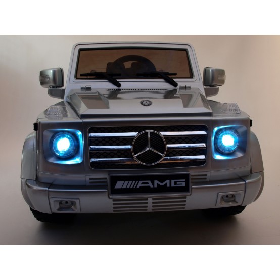 Exkluzivní Mercedes-Benz G55 AMG s dálkovým ovládáním, 12V, STŘÍBRNÁ METALÍZA