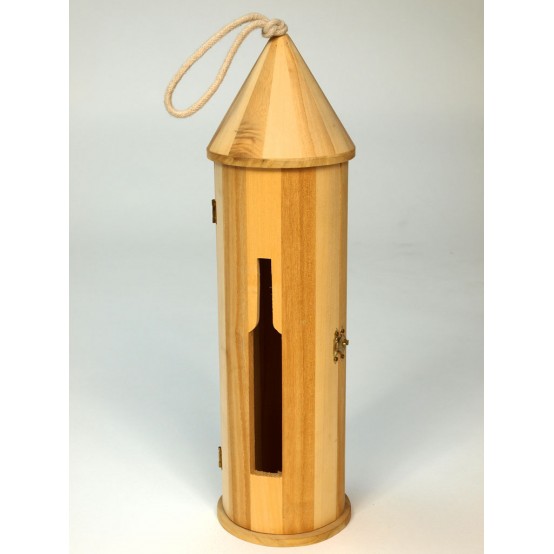 Dřevěný box na víno ve tvaru rakety