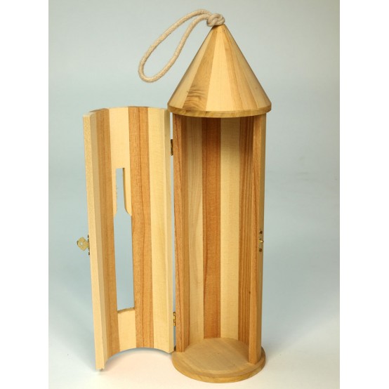 Dřevěný box na víno ve tvaru rakety