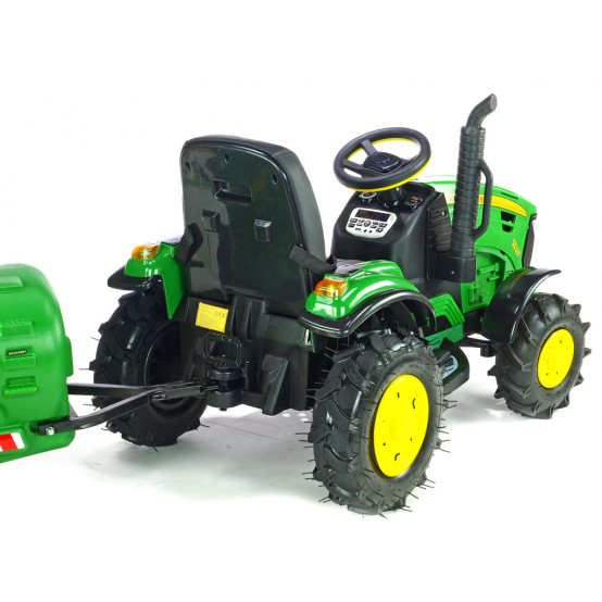 Hello T-990 elektrický traktor s cisternou a vodní stříkačkou, + 2.4G dálkové ovládání, ZELENÝ