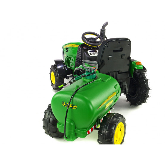 Hello T-990 elektrický traktor s cisternou a vodní stříkačkou, + 2.4G dálkové ovládání, ZELENÝ