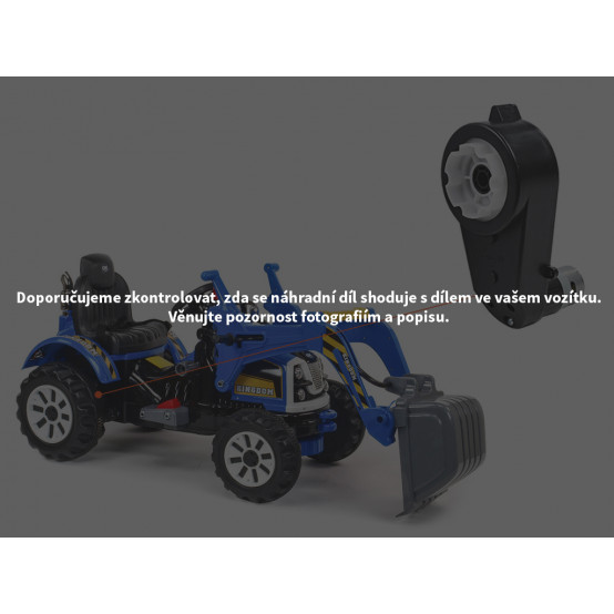 Dětský traktor Kingdom s výkopovou lžící - náhradní elektrický motor s převodovkou pro pohon kol