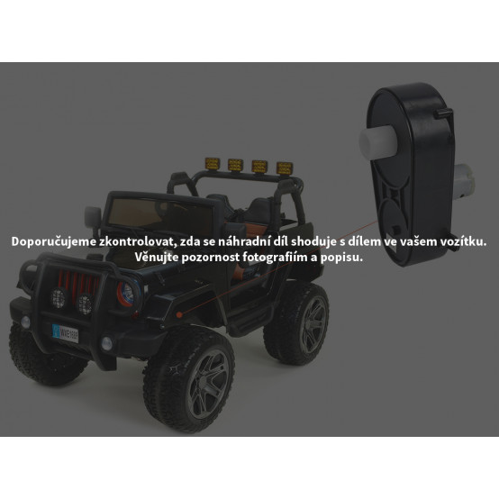 Dětské autíčko Wrangler 4x4 - náhradní elektrický motor s převodovkou pro řízení