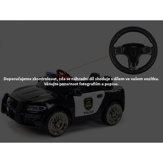Dětské autíčko Policie USA 911 - náhradní volant