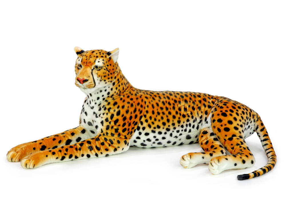 Velký plyšový gepard ležící 132 cm + ocas 60 cm