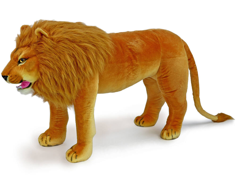 Plyšový lev stojící 112 cm + ocas 75 cm