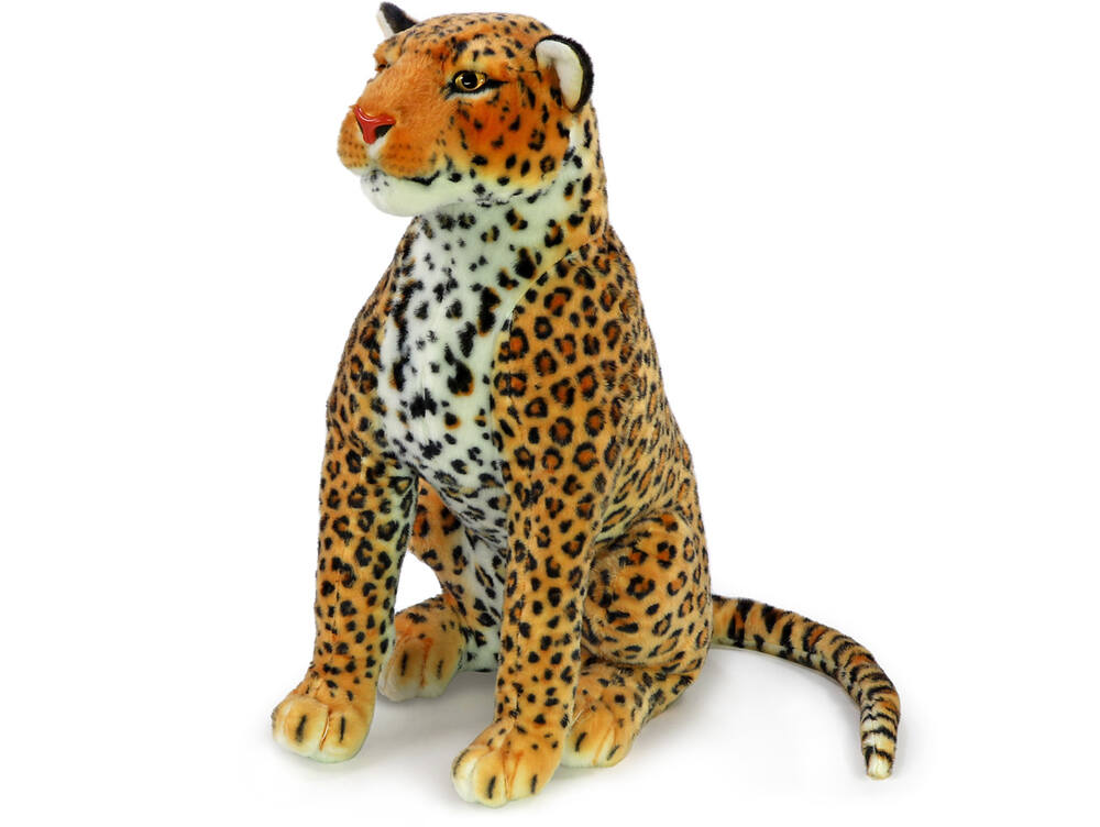 Plyšový leopard sedící 70 cm + ocas 40 cm