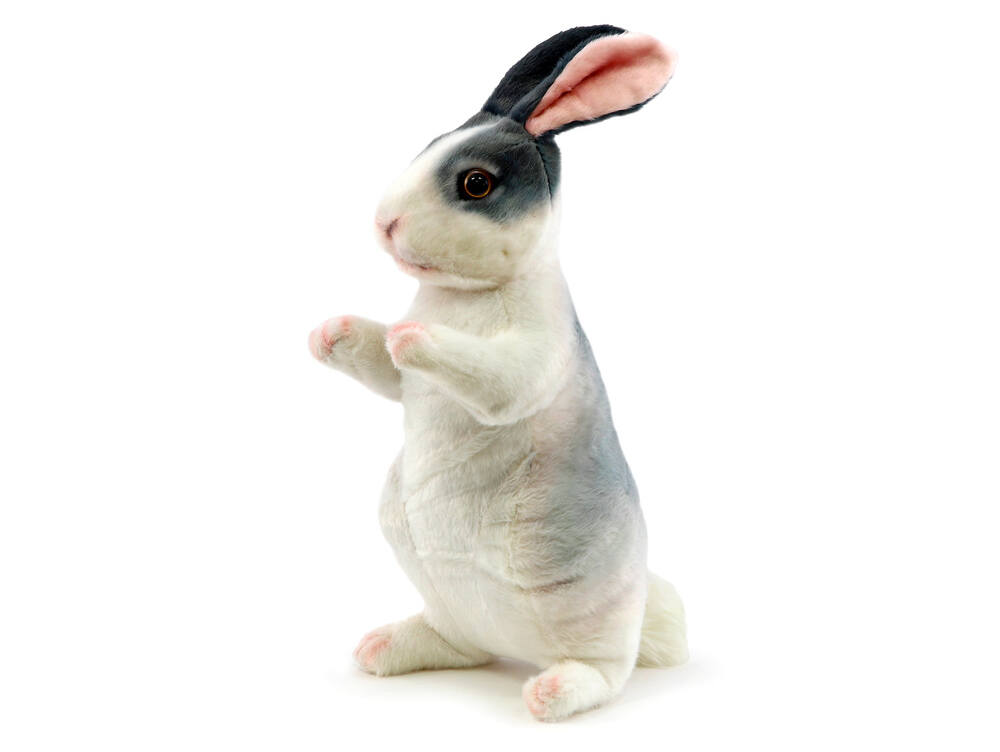andos Plyšový králík stojící 30 cm, šedý