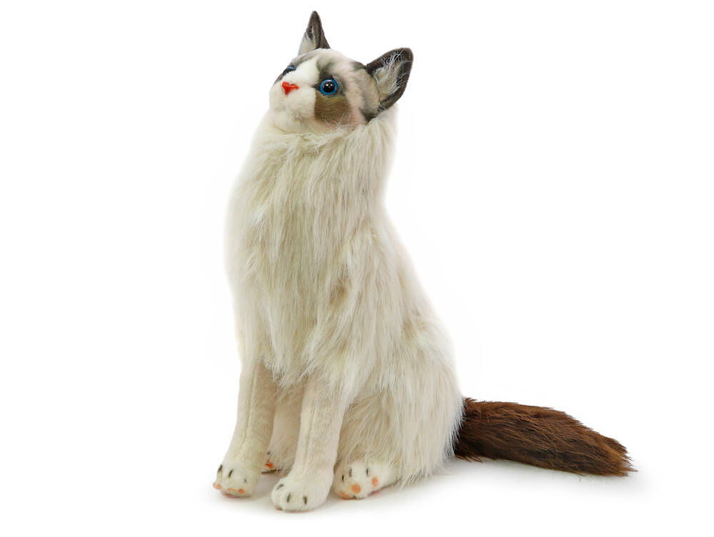 Plyšová kočka ragdoll sedící 40 cm