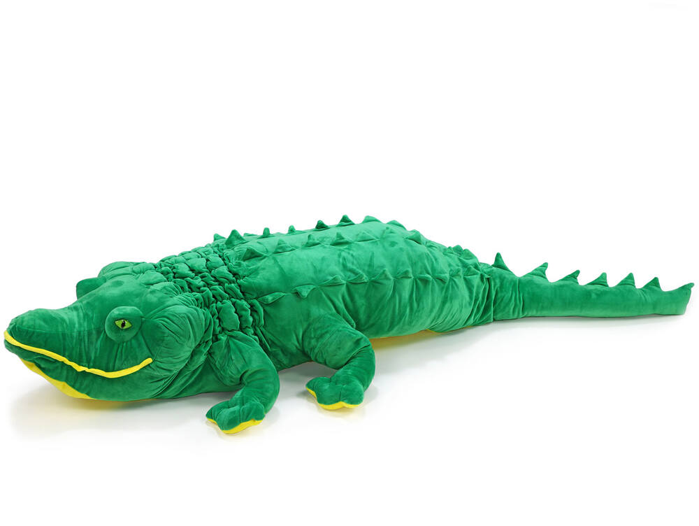 Plyšový krokodýl extra jemný 162 cm, zelený