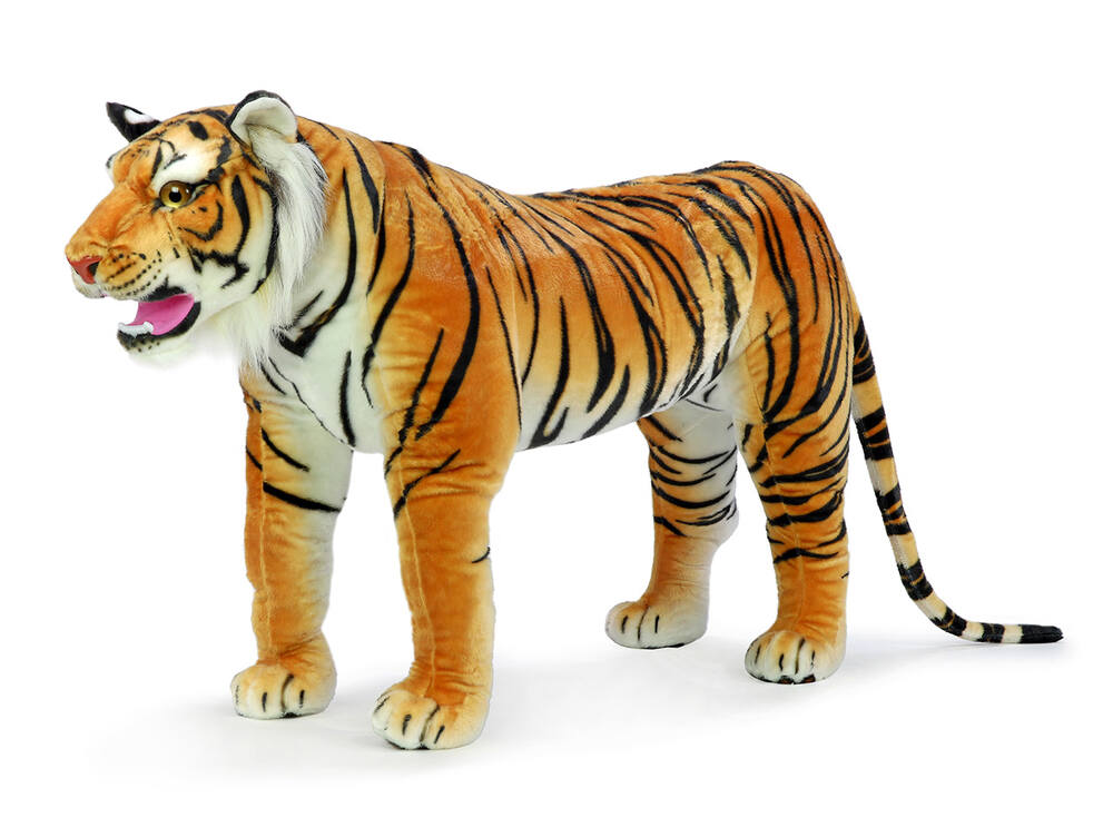 Plyšový tygr stojící 112 cm + ocas 75 cm