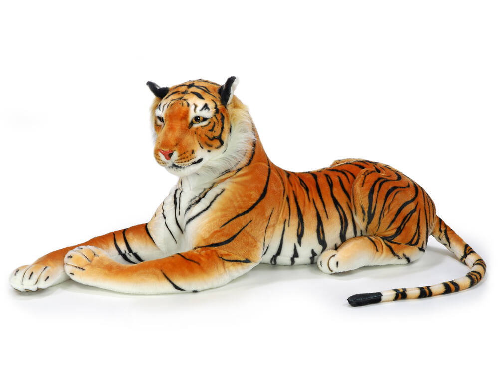 Tygr ležící 118 cm + ocas 70 cm