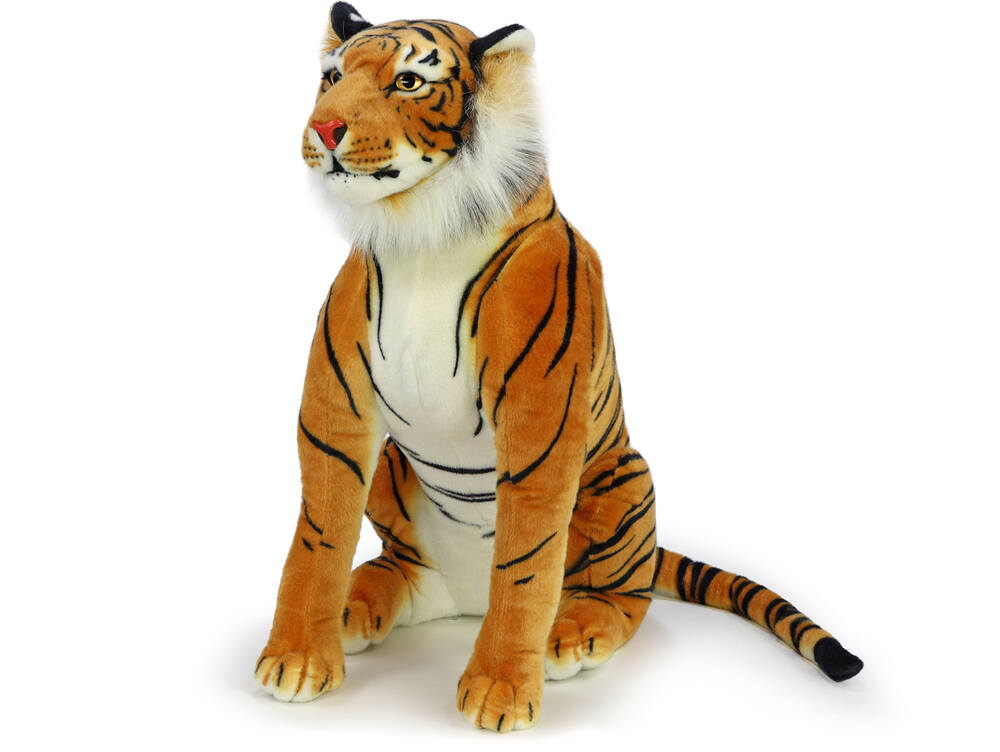 Plyšový tygr sedící 87 cm + ocas 50 cm