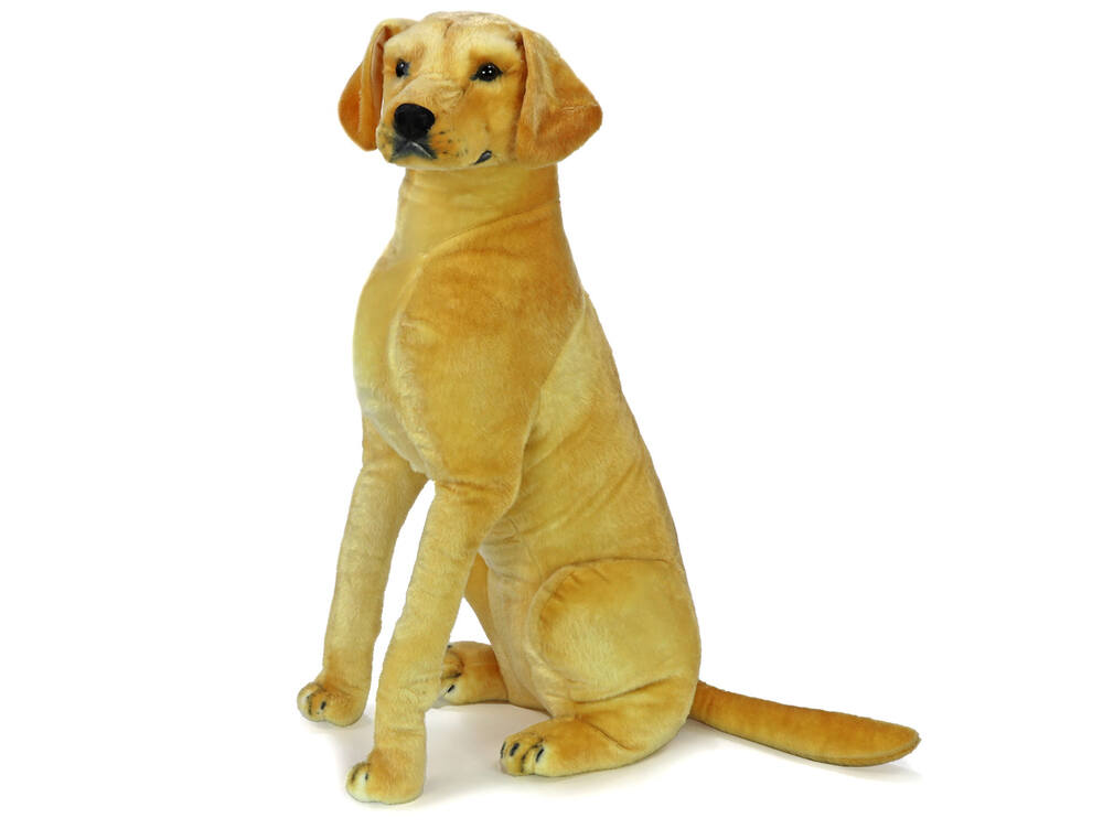 Plyšový pes labrador sedící 90 cm + ocas 30 cm