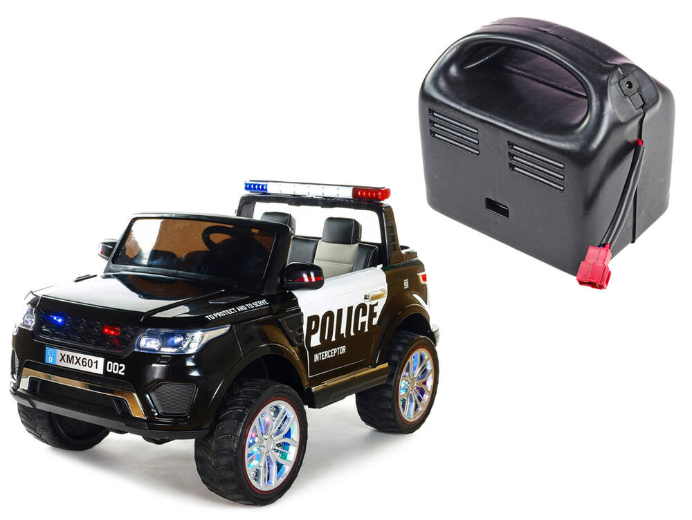 Bateriový vyjímatelný box s madlem pro autíčko SUV Rover Policie 4x4, 12V/10Ah, XMX601