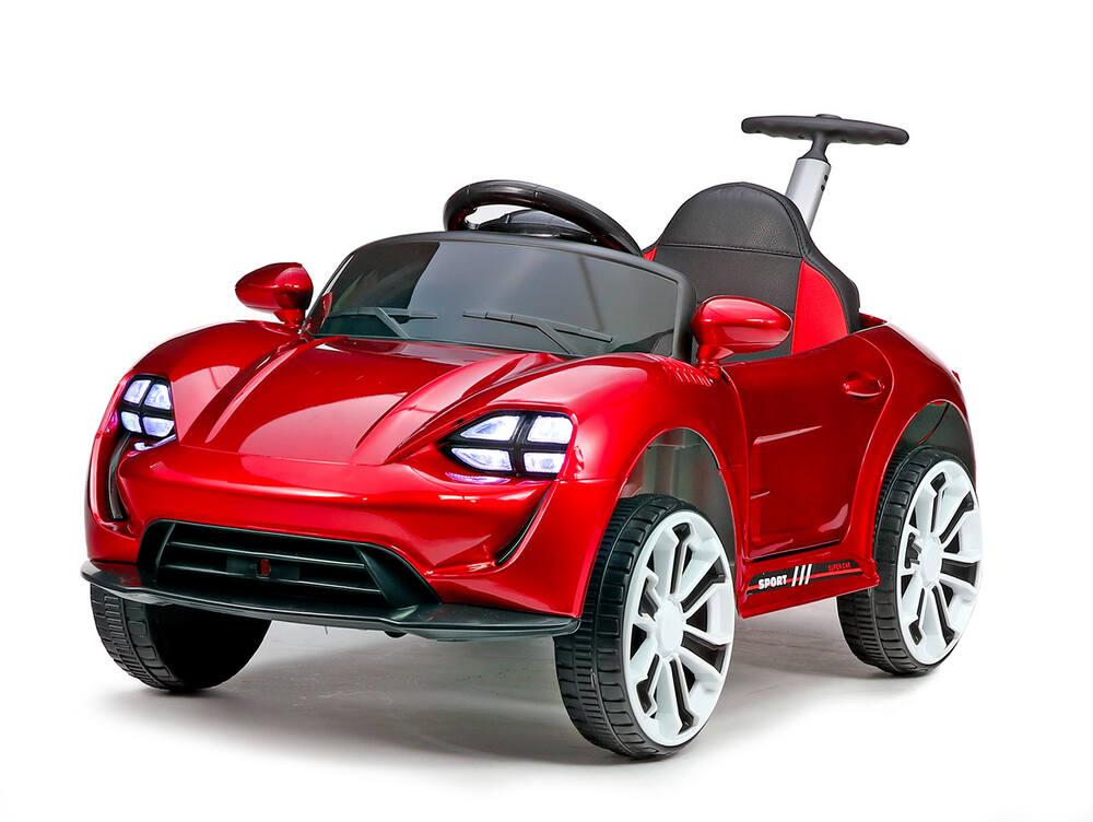 Dětské elektrické autíčko Neon Sport 4x4 s vodící tyčí, lakované vínové
