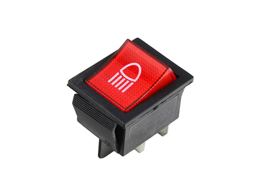 Vypínač O-I (ON/OFF), 2 pin, červený