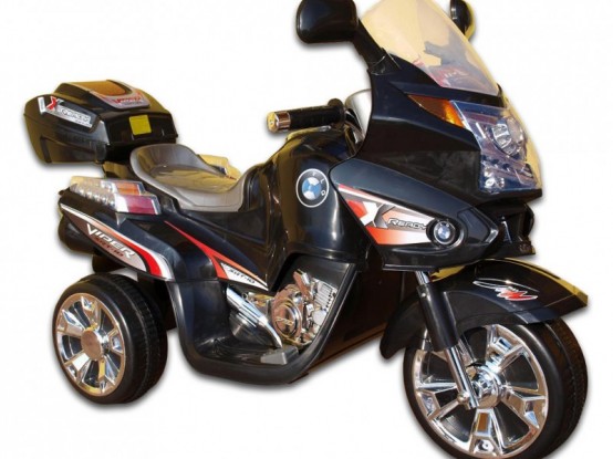 Elektrická motorka pro děti Highway Police - ČERNÁ