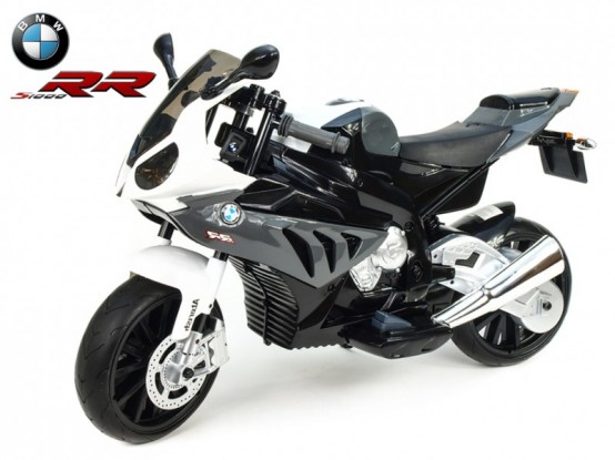 Dětská motorka Superbike BMW S1000 RR s vlastními klíčky a odnímatelnými kolečky, ŠEDÁ, rozbaleno