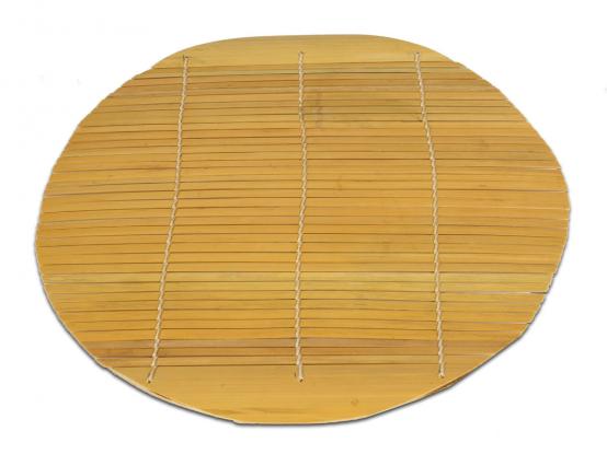 Bambusové kulaté prostírání v průměru 30 cm, přírodní provedení