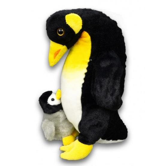 Plyšový tučňák s mládětem - postavičky JIM JAM