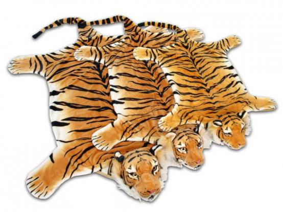 Plyšová předložka tygr hnědý, 160 cm