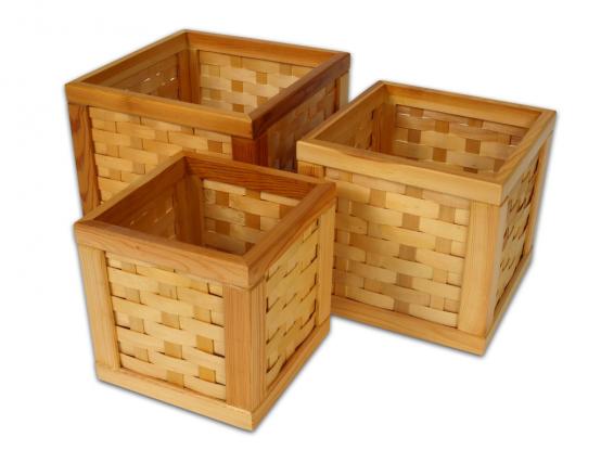 Úložné boxy dřevěné