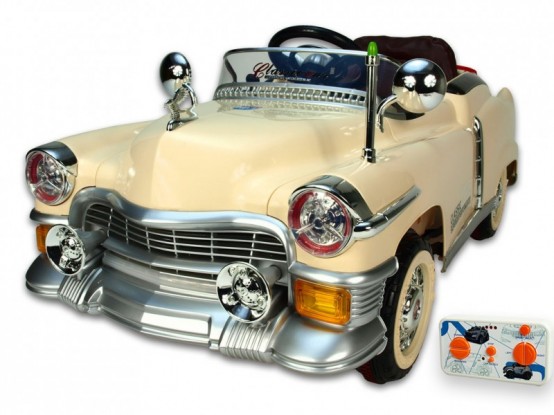Dětské elektrické autíčko Kuba Classic s nafukovacími koly, béžové