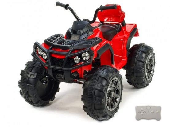 Dětská čtyřkolka Predator-Lux s 2.4G dálkovým ovládáním, červená