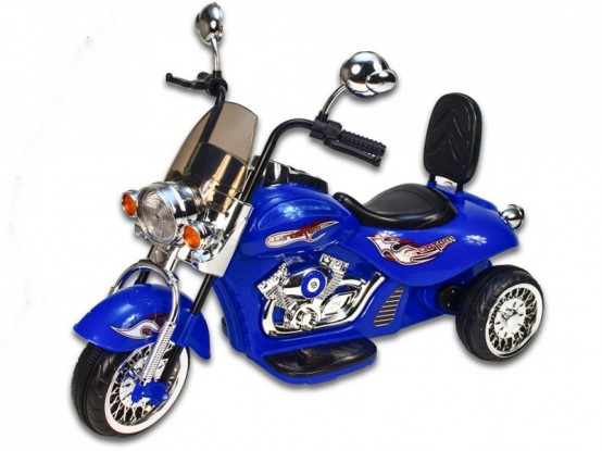 Dětská elektrická motorka harleyka HL500 se svítícím světlem, modrá