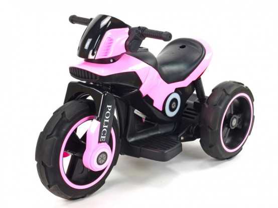 Dětská elektrická motorka POLICE Fantastic, růžová