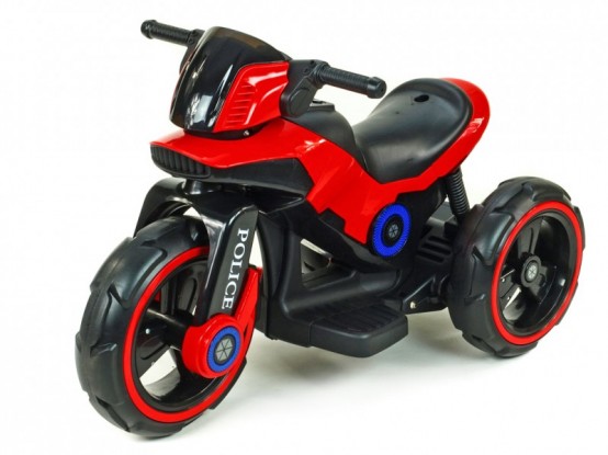 Dětská elektrická motorka POLICE Fantastic, červená