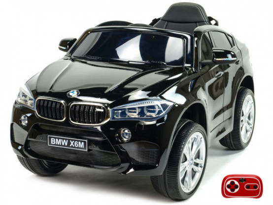 Elektrické autíčko pro děti BMW X6 M, černé lakované