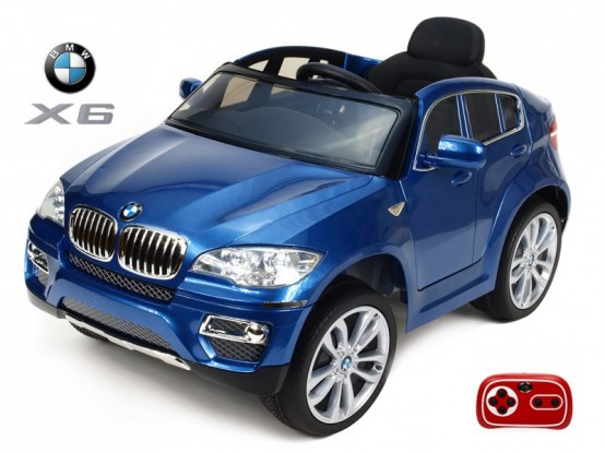 Dětské elektrické autíčko BMW X6 s 2.4G dálkovým ovládáním, modré lakování