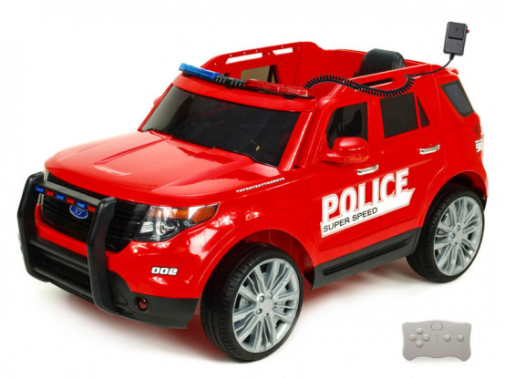 Elektrické autíčko džíp USA Police s 2.4G dálkovým ovládáním, megafonem, policejním osvětlením, 12V,
