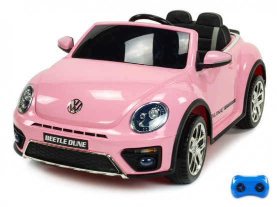 Elektrické autíčko pro děti Volkswagen Beetle Dune, růžové lakování